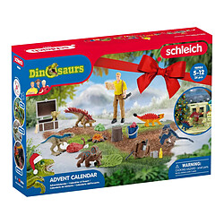 Schleich Set de Jeu Calendrier de l'avent Dinosaurs avec Figurine de Luis Multicolore pas cher