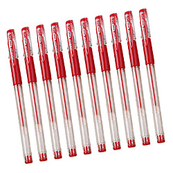 10pcs 0.5mm Nib moyen recharges rouleau stylo à bille gel stylo lisse écriture rouge