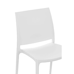 Acheter Decoshop26 Chaise de jardin en plastique blanc design simple empilable 10_0000012