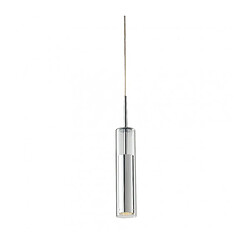 Fan Europe Suspension design Taboo 1 ampoule Verre,structure métallique Chrome