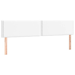 Maison Chic Lot de 2 Têtes de lit design Blanc pour chambre - Décoration de lit 80x5x78/88 cm Similicuir -MN68426