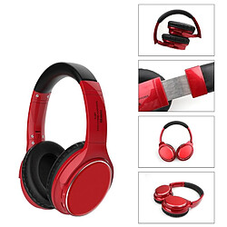 Avis Yonis Casque Audio Bluetooth Pliable Rouge Bass