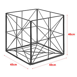 Avis Porte-revues Temse métal 40 x 40 x 40 cm noir [en.casa]