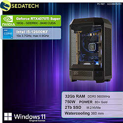 Sedatech PC Gamer Tower • Intel i5-12600KF • RTX4070Ti Super • 32Go DDR5 • 2To SSD M.2 • Windows 11