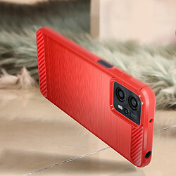 Avizar Coque pour Motorola Moto G23 et G13 Souple Effet Carbone Brossé Rouge pas cher