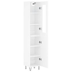 Avis vidaXL Buffet haut Blanc 34,5x34x180 cm Bois d'ingénierie