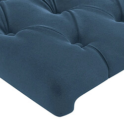 Acheter vidaXL Tête de lit à LED Bleu foncé 163x16x118/128 cm Velours