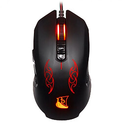 Innelec Souris gamer Drakkar Hoenir - Optique - Rétro éclairée RGB - 8 boutons - 3200 DPI - Tir rapide - Macro