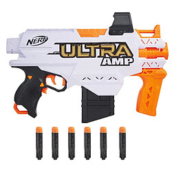 Hasbro Pistolet Blaster Ultra AMP Motorisé avec Chargeur et 7 Fléchettes Blanc pas cher