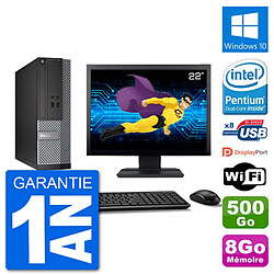 PC Dell Optiplex 3020 SFF Ecran 22" G3220 RAM 8Go Disque 500Go Windows 10 Wifi - Occasion