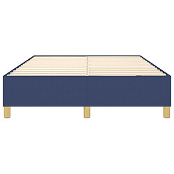 Acheter vidaXL Cadre de lit sans matelas bleu 140x200 cm tissu