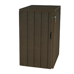 Acheter Decoshop26 Abris poubelles verrouillables pour une ou deux poubelles 80 à 240 litres en WPC marron 04_0008249