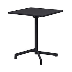 Acheter Mes Ensemble table de jardin carrée + 4 chaises en métal gris - BACA