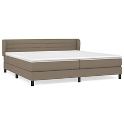 Maison Chic Lit Adulte - Lit simple Lit à sommier tapissier avec matelas moelleux - Meuble de Chambre - Taupe 200x200 cm Tissu -MN89361