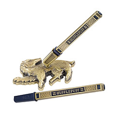 Noble Collection Harry Potter - Set stylo à bille et porte plume Hufflepuff