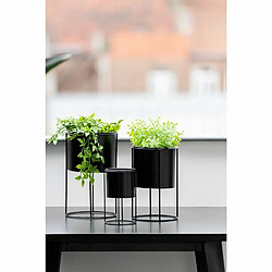 Paris Prix Cache-Pot sur Pied Design Métal 33cm Noir