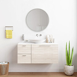 Miroir mural Modugno rond diamètre 50 cm blanc [en.casa]