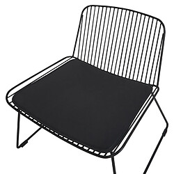 Beliani Chaise de salle à manger SNORUM Métal Noir pas cher