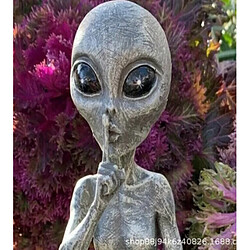 Universal 15 cm 1pcs statue extra-terrestre statue monsieur martien squelette cadre décomprimé cadeau crâne modèle carte du corps jouet jardin statue en gros! 124 ; Action People(Argent)