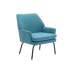 Avis Vente-Unique Fauteuil en tissu bleu PALMARELO