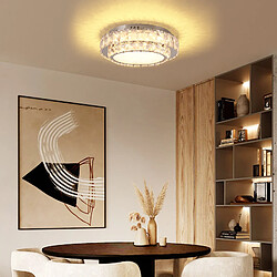 Avis Stoex Lampe De Plafond Led 30CM Lustre En Cristal Plafonnier Moderne Pour Chambre À Coucher, Salon, Cuisine, 3000K