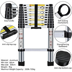 Échelle Télescopique 3.2M Aluminium