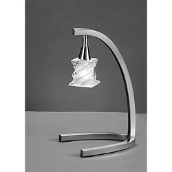 Luminaire Center Lampe de Table Salomon 1 Ampoule G9, nickel satiné