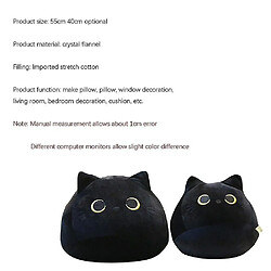 Avis Universal 40cmcute Cat en forme de flanelle en peluche dessin animé Animal Toys Soft Farged Saint Valentin pour (noir)