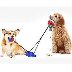 Jouets pour chien à tirer pour les mâcheurs agressifs Jouet d'extérieur à tirer Casse-tête interactif Jouet d'ennui pour chien, Balle et corde avec nettoyage des dents et nourriture.