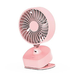 Avis Mini Ventilateur Portable Clip Sur Ventilateur De Table Ventilateur de Bureau Rechargeable USB Rotation à 360 Degrés (Rose)