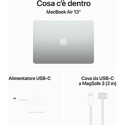 Acheter Apple MacBook Air Ordinateur portable 34,5 cm (13.6') Apple M M3 8 Go 256 Go SSD Wi-Fi 6E (802.11ax) macOS Sonoma Argent