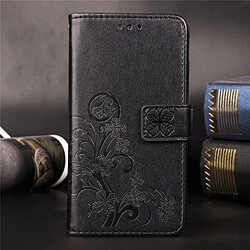 Wewoo Housse Coque Pour Nokia 3.1 Plus - Étui à rabat horizontal en cuir avec fleurs pressées, boucle, support, fentes et porte-cartes magnétiques (noir)