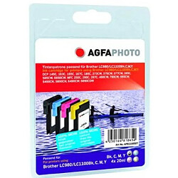 AgfaPhoto LC980/1100 cartouche d'encre Noir, Cyan, Magenta, Jaune Multipack 4 pièce(s)