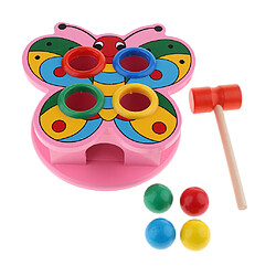 pounding jouet en bois couleur correspondant jeu développement bébé jouet papillon pas cher