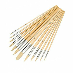 Silverline 675298 Lot de 12 pinceaux pointus