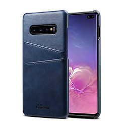 Wewoo Coque Souple Étui de protection Suteni Texture veau pour Galaxy S10 Plus avec fentes cartes Bleu