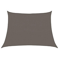 vidaXL Voile d'ombrage 160 g/m² Anthracite 4/5x3 m PEHD