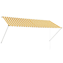 vidaXL Auvent rétractable 300x150 cm Jaune et blanc