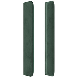 Acheter Maison Chic Tête de lit moderne avec oreilles pour chambre - Décoration de lit Vert foncé 163x16x118/128 cm Velours -MN10309