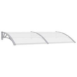 vidaXL Auvent de porte Gris 200x100 cm Polycarbonate