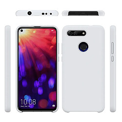 Wewoo Coque Étui de protection en silicone liquide couleur unie pour Huawei Honor View 20 blanc