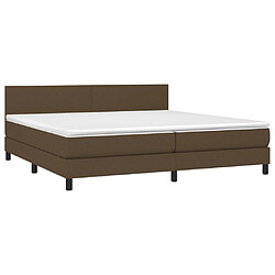 Avis Maison Chic Lit adulte- Lit + matelas,Sommier à lattes de lit avec matelas Marron foncé 200x200 cm -GKD67954