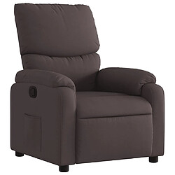 vidaXL Fauteuil inclinable Marron foncé Tissu