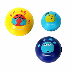 Paris Prix Lot de 3 Balles Anti-Stress 7cm Multicolore