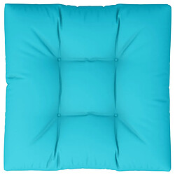 vidaXL Coussin de palette turquoise 80x80x12 cm tissu