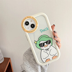 GUPBOO Étui pour iPhone13 Lunettes de soleil cool et beau canard amusant étui pour téléphone portable niche créative douce