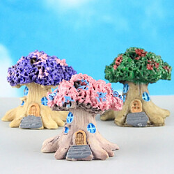 Wewoo Micro paysage Pot De Fleur Décoration Charnue Dessin animé Construction Jouet Grand Tree House Résine Rose pas cher