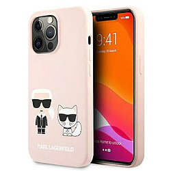 Karl Lagerfeld Slilicone Karl & Choupette Magsafe - Coque pour iPhone 13 (Rose)