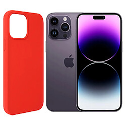 Coque de protection souple silicone Rouge pour iPhone 14 Pro Max -Visiodirect -