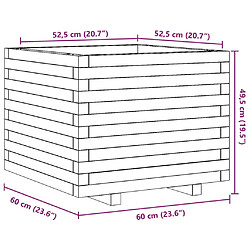 vidaXL Jardinière 60x60x49,5 cm bois massif de douglas pas cher